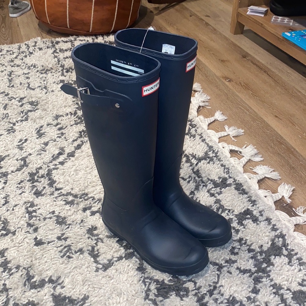 Navy Blue Hunter Boots